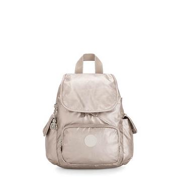 Kipling City Pack Mini Metallic Backpacks Metallic Glow | CA 1491GS